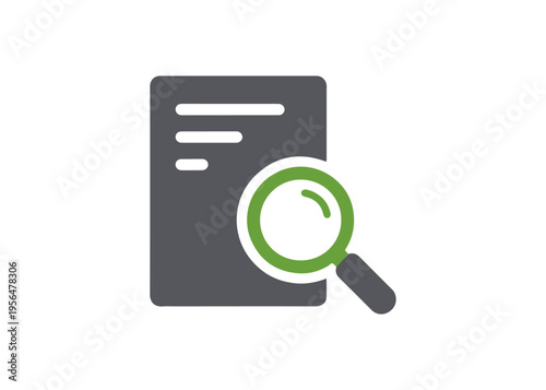 document with a magnifying glass flat icon
Vector flat icon, isolated on white background