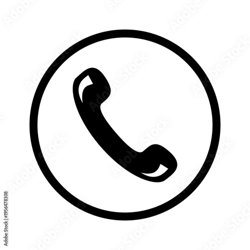 Black telephone icon svg cut file. Isolated vector illustration.