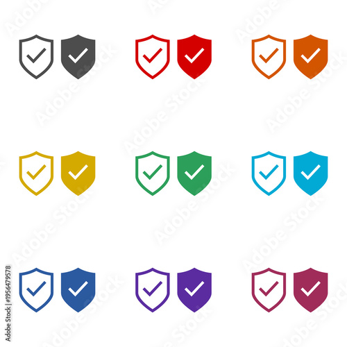 Insurance  icon isolated on white background. Set icons colorful