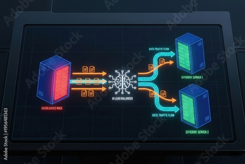 Server load balancing optimization with holographic AI agent