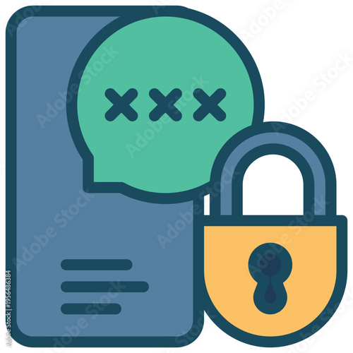 key lock protection secure privacy cyber filled outline icon