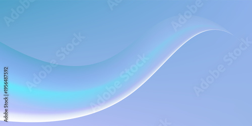 Abstract vector wavy lines flowing smooth curve purple blue gradient color in concept of luxury, technology, modern.