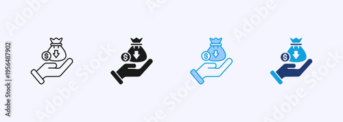 Revenue Icon Set Multiple Style Collection Element For Design