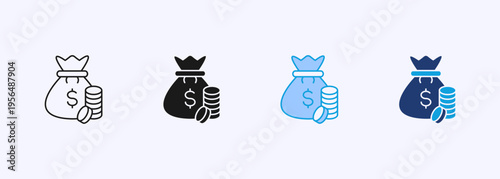 Profit Icon Set Multiple Style Collection Element For Design