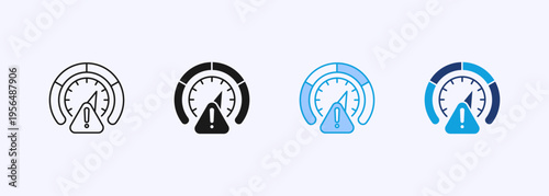 Risk Icon Set Multiple Style Collection Element For Design