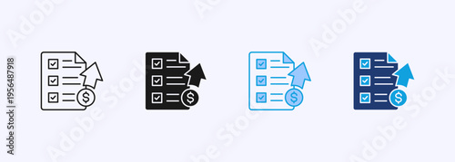 Liabilities Icon Set Multiple Style Collection Element For Design