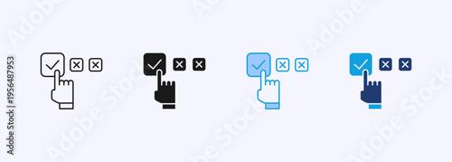 Options Icon Set Multiple Style Collection Element For Design