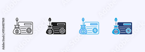 Bonds Icon Set Multiple Style Collection Element For Design