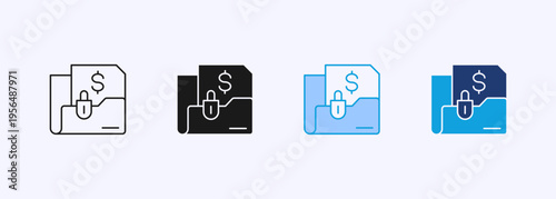 Securities Icon Set Multiple Style Collection Element For Design