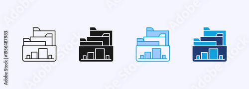 Index Icon Set Multiple Style Collection Element For Design