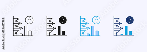 Regression Icon Set Multiple Style Collection Element For Design