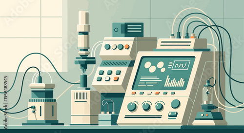 Laboratory equipment with sophisticated technology for experimentation and research analysis