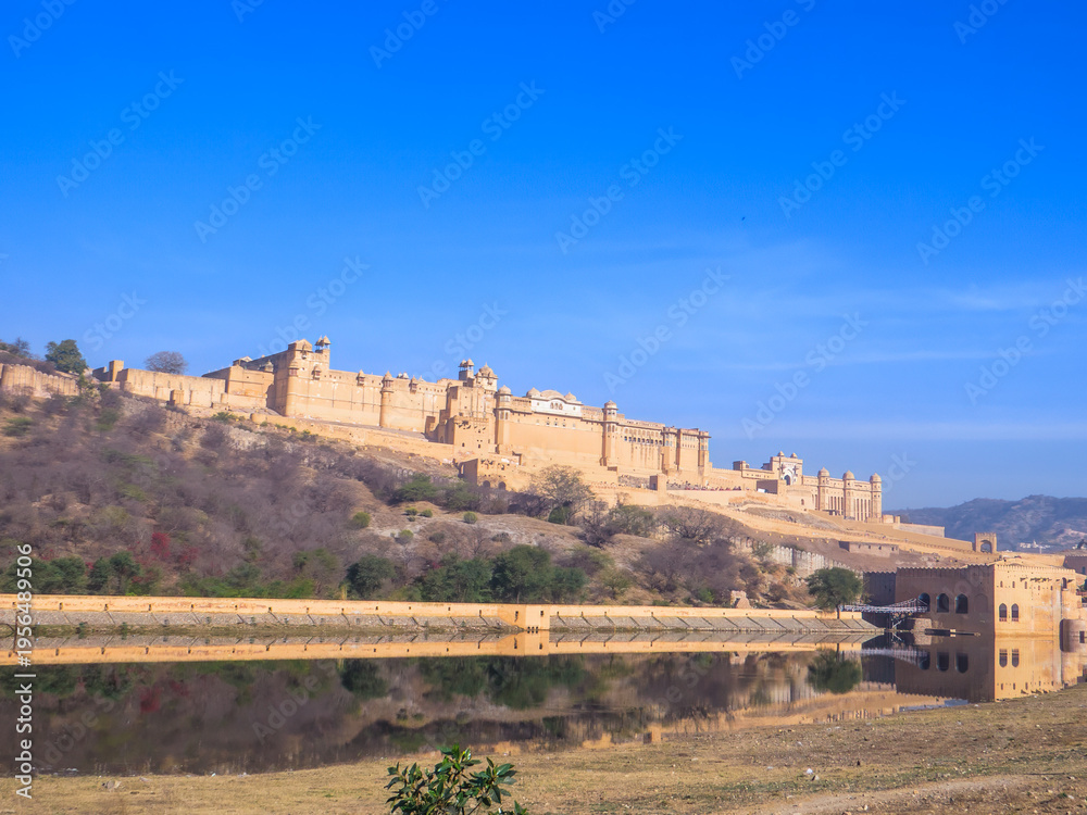 Fototapeta premium Jaipur, Rajasthan. India. Amber Fort is located in Amer, Rajasthan state, India.