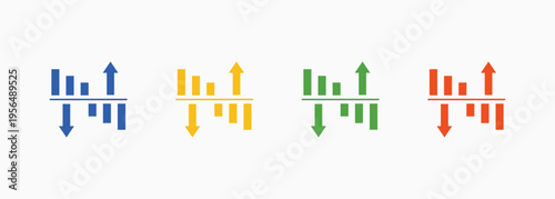 Volatility Icon Set Color Multiple Style Collection Element For Design