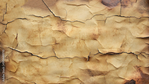 Vintage old paper background texture, brown aged crumpled parchment surface. View of a crumpled brown paper texture, ideal for various design projects, background