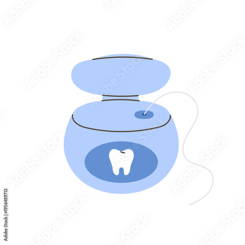 Vector illustration of dental floss