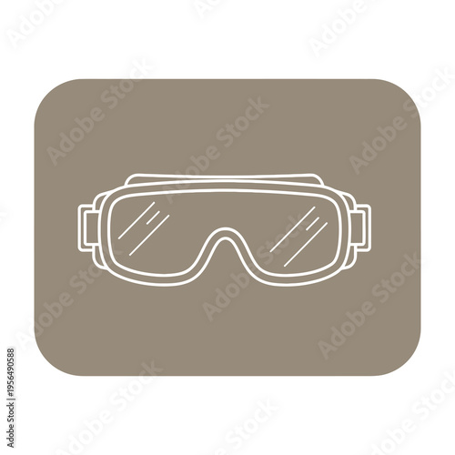 Goggles icon safety protection eyewear