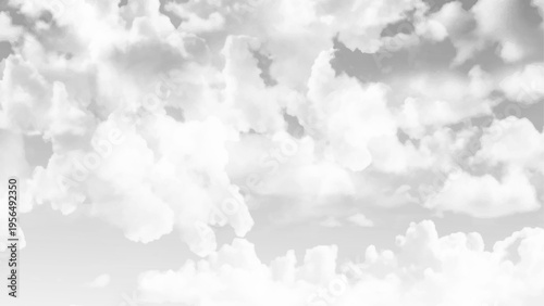 Cumulus clouds as a background in black and white. Thunderclouds over horizon, dark, gray.

