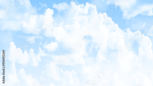 Beautiful sky with white clouds. Sky landscape day fluffy environment
