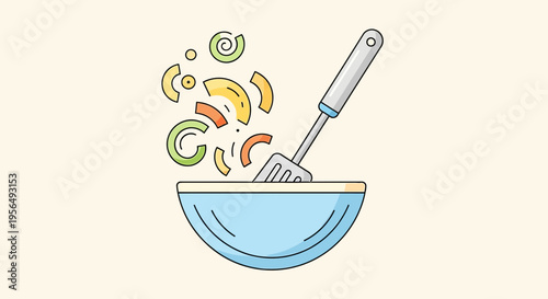 Vibrant culinary elements in a stylish bowl, inviting creativity and healthy eating adventure