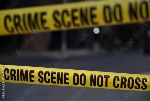 Thrilling investigation at crime scene urban setting documentary style night
