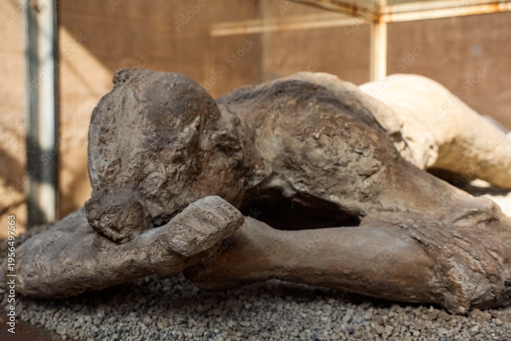 Obraz premium Pompeii Vesuvius victim representing ancient history and destruction