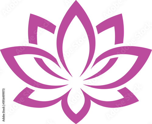 silhouette vector illustration featuring symmetrical petals, geometric balance, decorative motif, purity symbolism, and artistic design.eps