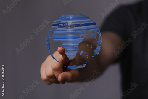 Hand interacting with a dig...