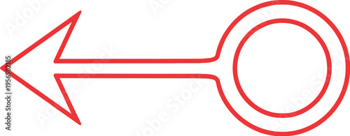 A red arrow points to a circle in a graphic illustration.
