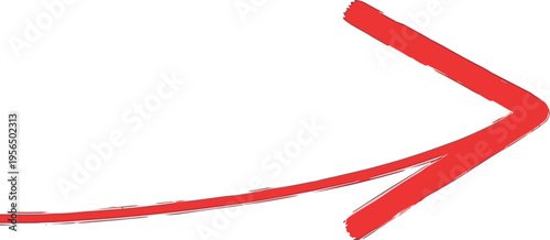 A large red arrow points to the right on a white background with motion blur effect.