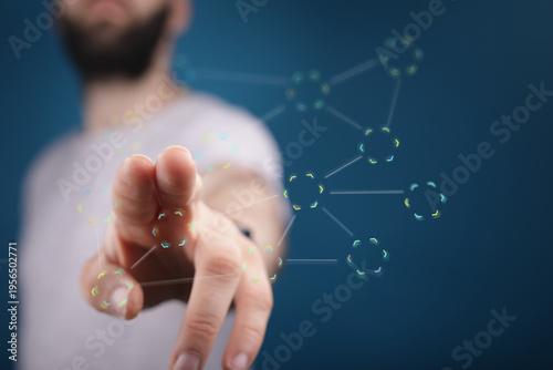 Close-up of a hand pointing...