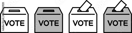 投票箱のアイコン。（Ballot box icon.）
