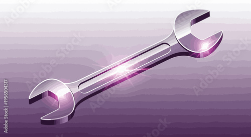 Sleek Spanner Visualization: A Digital Render with Gleaming Metallics and Subtle Shading