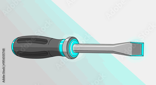 Screwdriver Cartoon Illustration for Projects, Repairs, and Construction Concepts