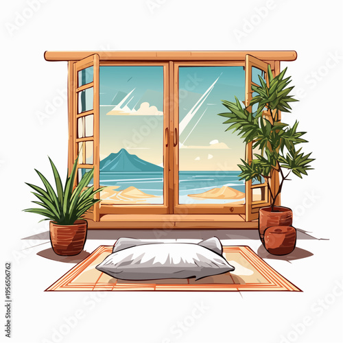 Minimalistische Japandi Meditationsecke mit ruhiger Atmosphäre