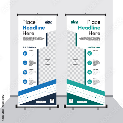 Modern corporate pull up banner template