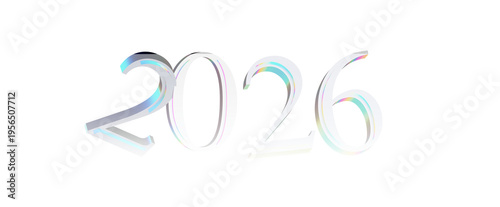 2026 year illustration. Mod...