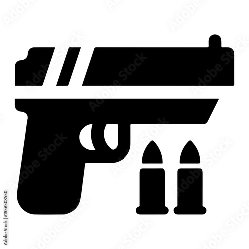 Handgun and Ammunition Icon