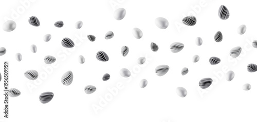 Abstract white eggs and tex...