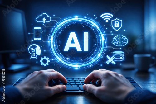 Wallpaper Mural Artificial Intelligence Digital Ecosystem Technology Integration Concept Torontodigital.ca