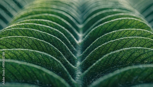 Macro layered green leaves texture, botanical symmetry pattern, natural foliage detail, abstract plant background, organic structure for eco design and nature concepts