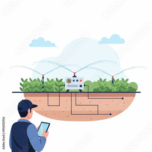 Smart Irrigation System with Farmer Monitoring Water Distribution.