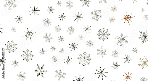 Watercolor snowflake patter...