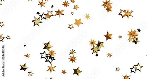 Festive gold star confetti ...