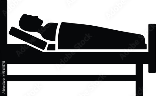 A person sleeping peacefully in bed