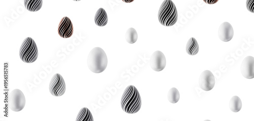 Abstract white eggs pattern...