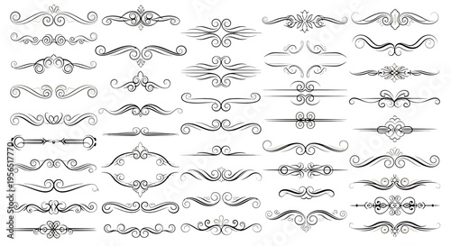 Vintage decorative borders and frames set