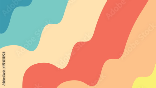 Vibrant abstract background with wavy colorful shapes