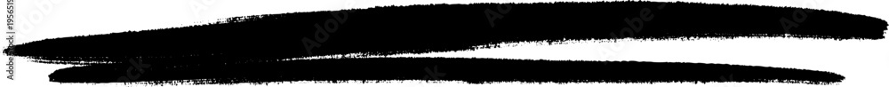 Obraz premium Marker brush stroke line black ink pen element