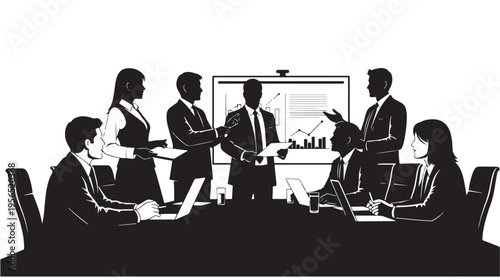 Diverse Business Executives Discussing Financial Growth and Strategic Planning in a Modern Boardroom Meeting